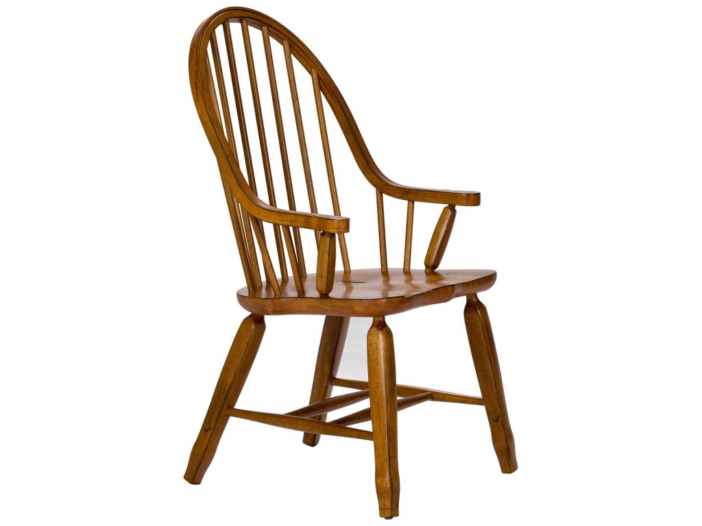 Bow Back Arm Chair - Oak - image 3