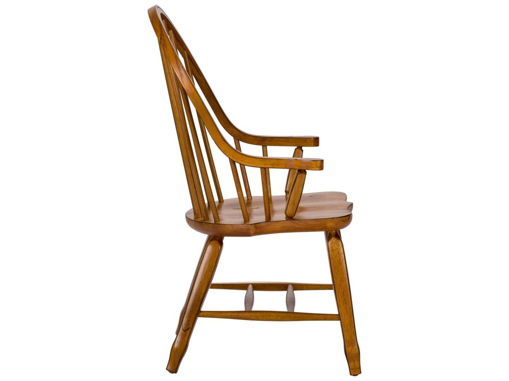 Bow Back Arm Chair - Oak - image 4