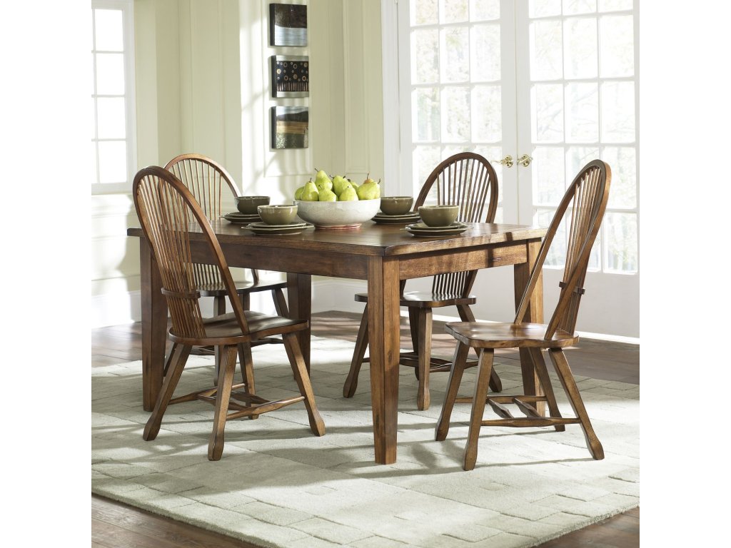 Rectangular Leg Table - Oak - main image
