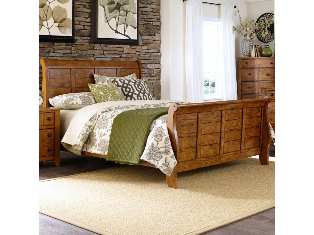 King California Sleigh Bed, Dresser & Mirror, Chest, Night Stand - image 7