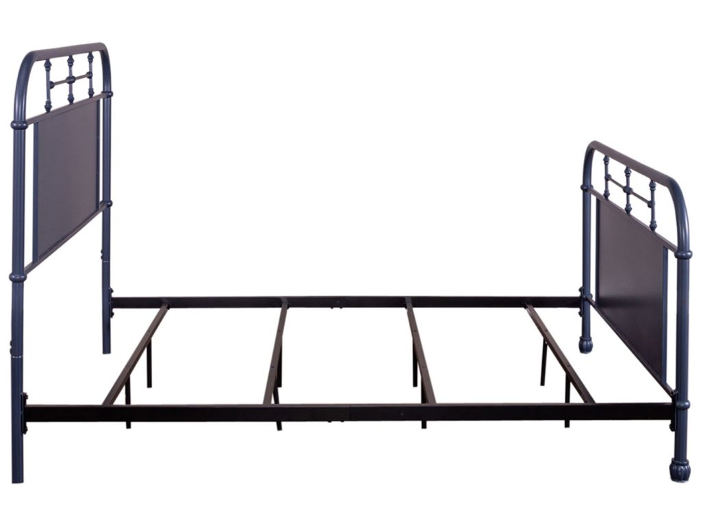 Queen Metal Bed- Navy - image 3