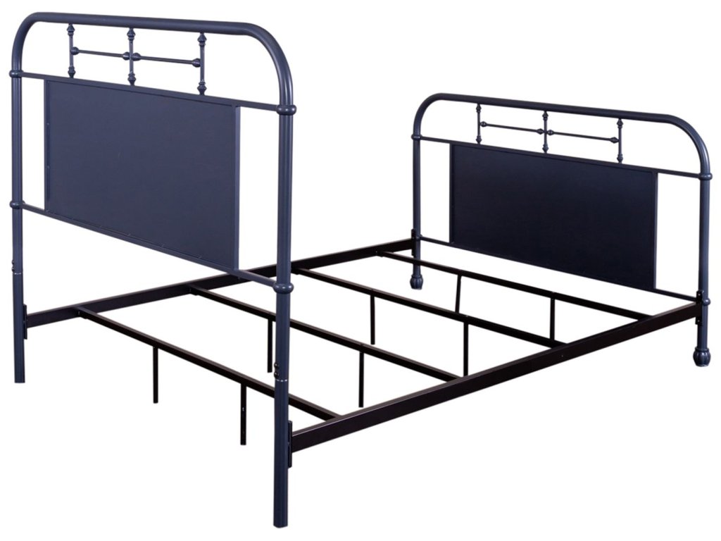 Queen Metal Bed- Navy - image 4