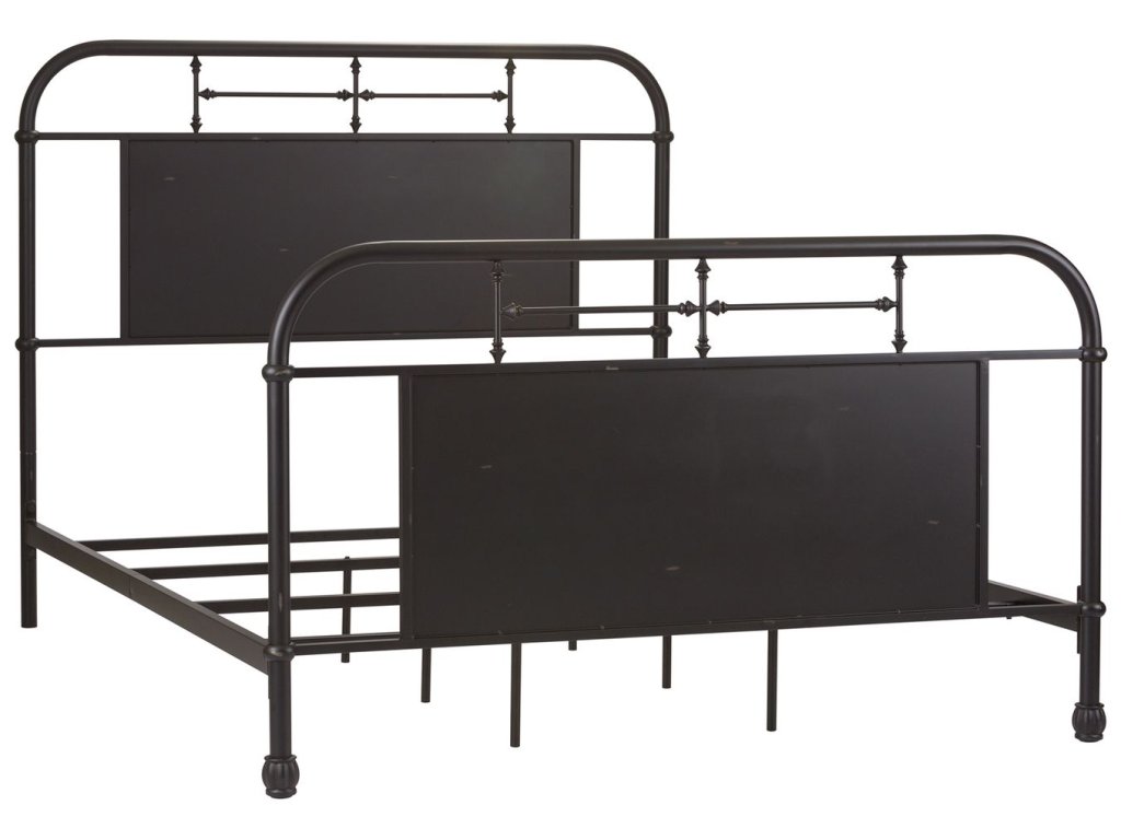 King Metal Bed - Black - image 1