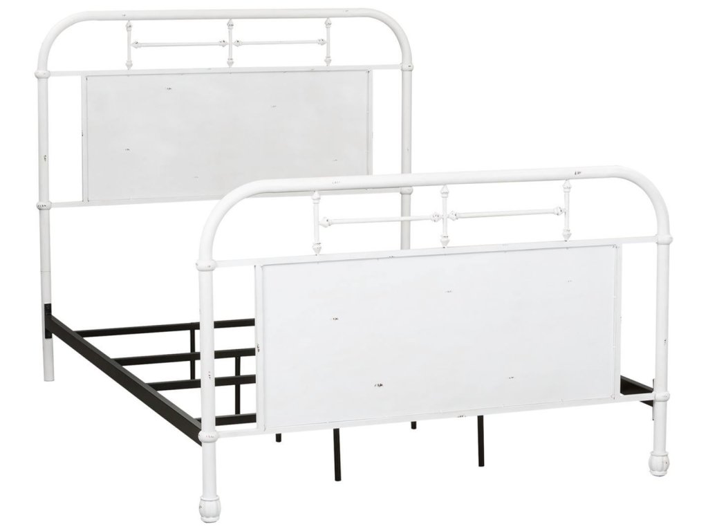 Full Metal Bed - Antique White - image 1