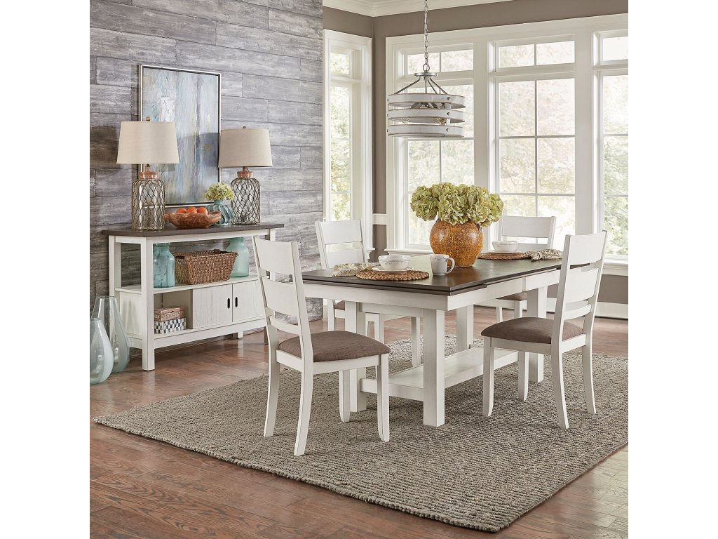 Optional 5 Piece Trestle Table Set - main image
