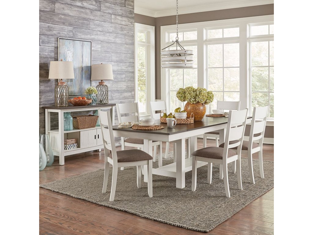 Optional 7 Piece Trestle Table Set - main image
