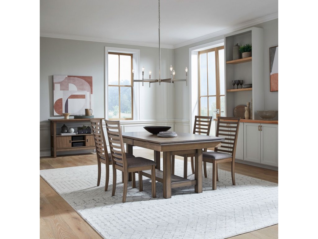 5 Piece Trestle Table Set - main image