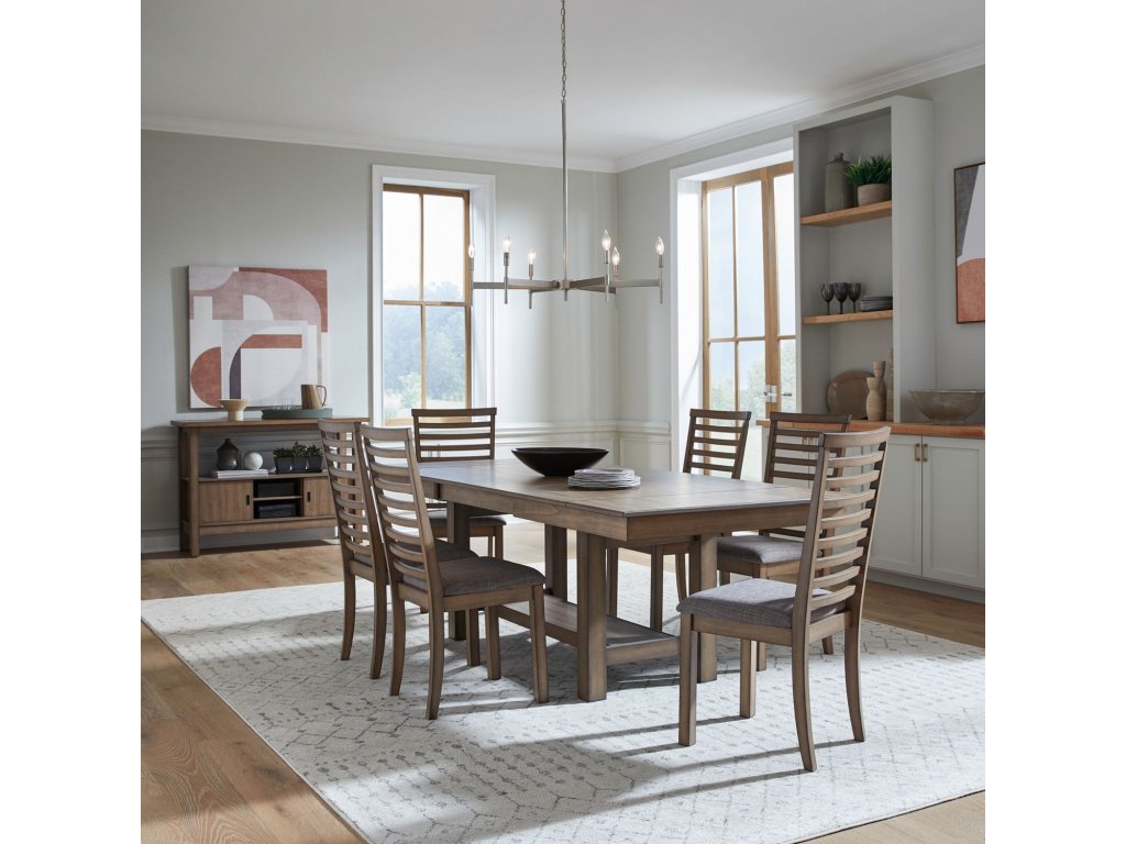 7 Piece Trestle Table Set - main image