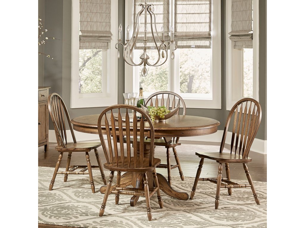 5 Piece Pedestal Table Set - main image