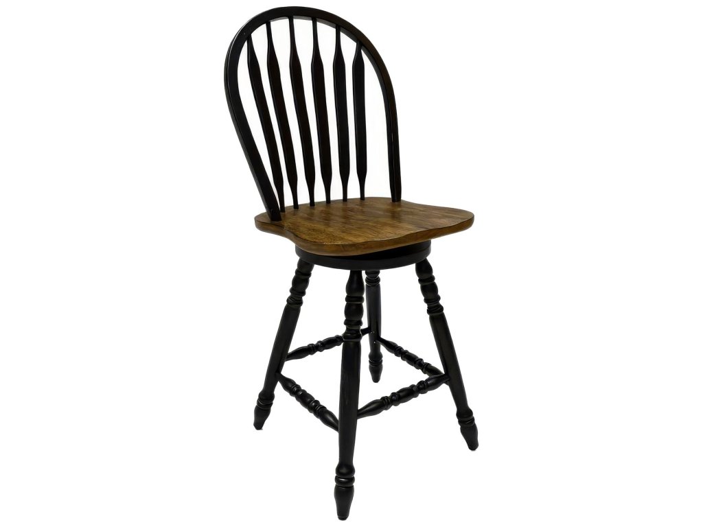 Windsor Swivel Counter Chair - Black - image 1