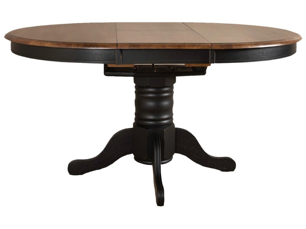 5 Piece Pedestal Table Set- Black - image 1