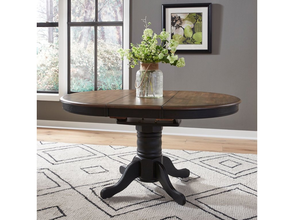 Pedestal Table Set- Black - image 3