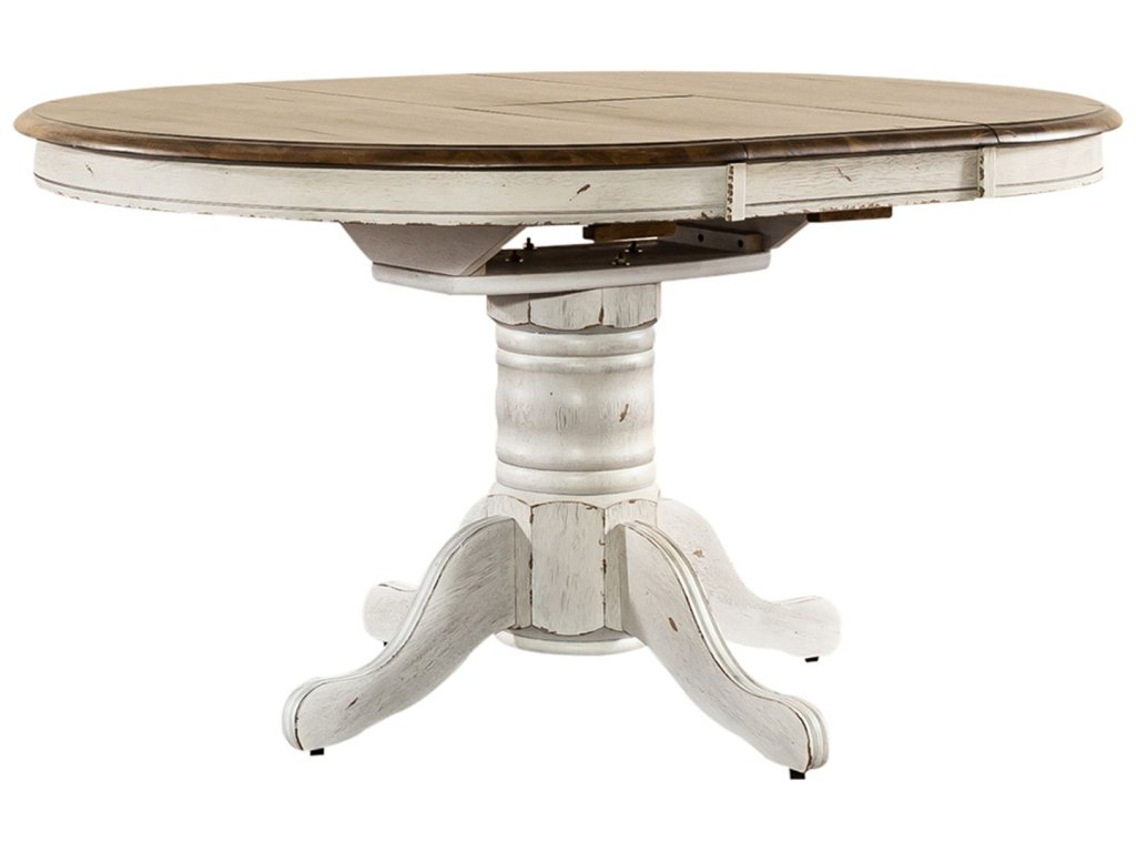 5 Piece Pedestal Table Set- White - image 1