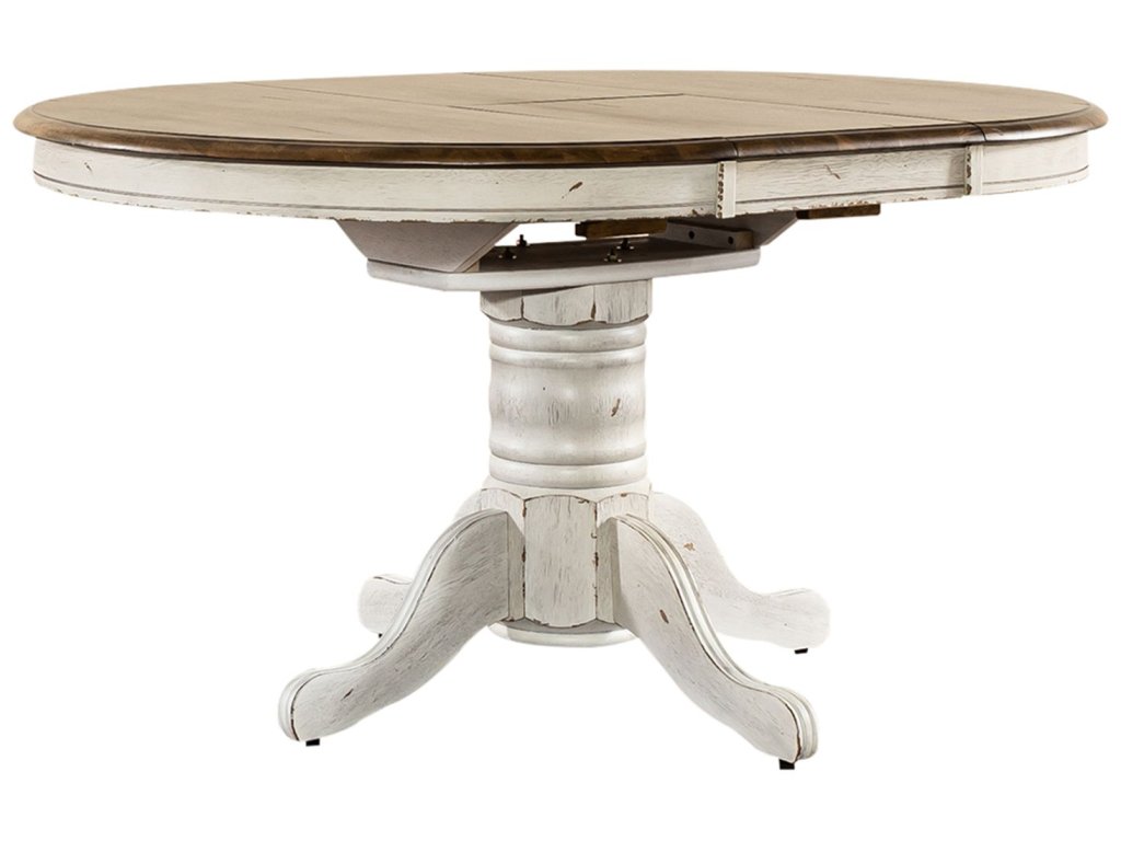 Pedestal Table Set- White - image 1