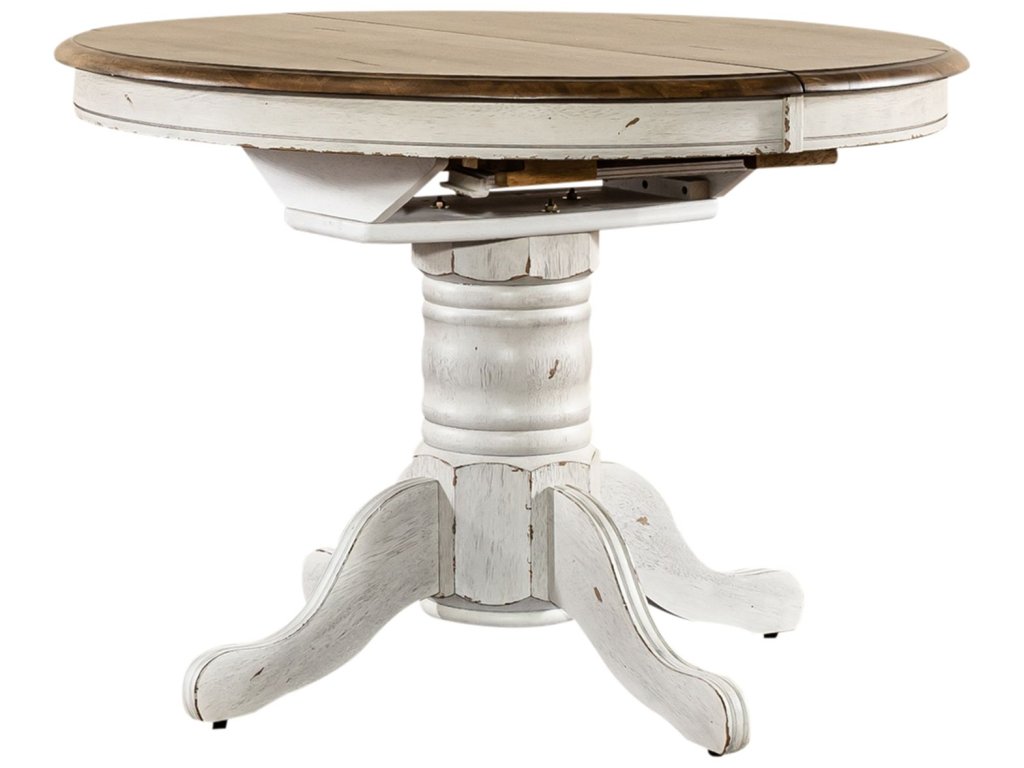Pedestal Table Set- White - image 2