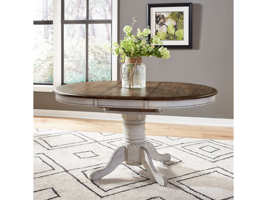Pedestal Table Set- White - image 4