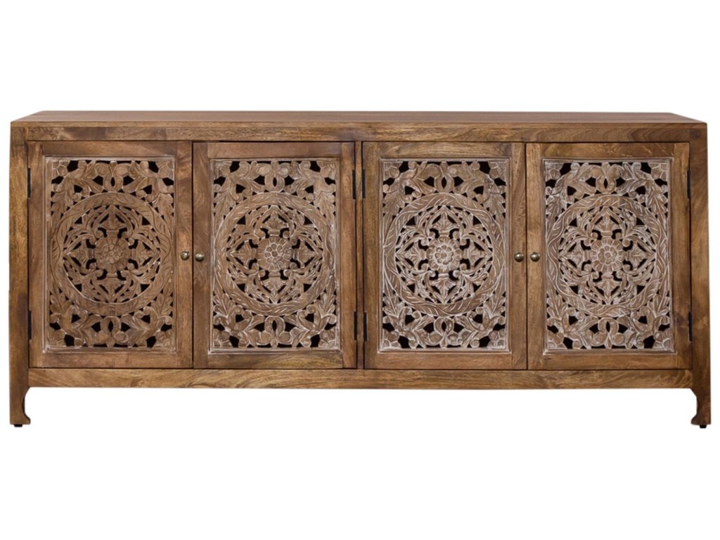 74 Inch 4 Door Accent TV Stand - image 2