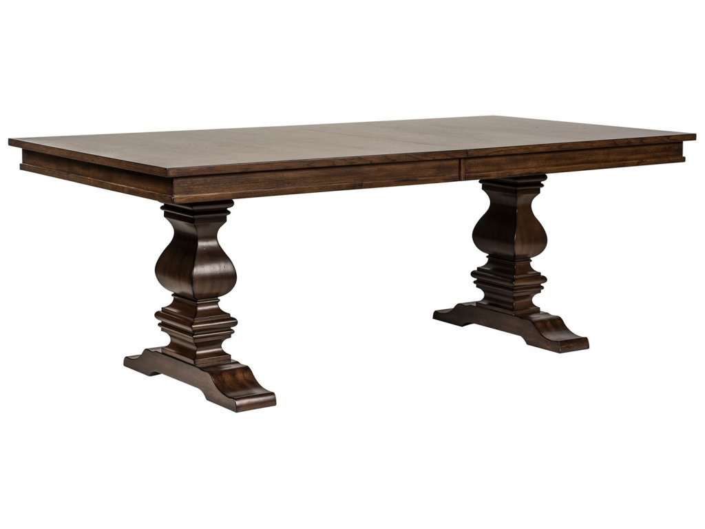 5 Piece Trestle Table Set - image 1
