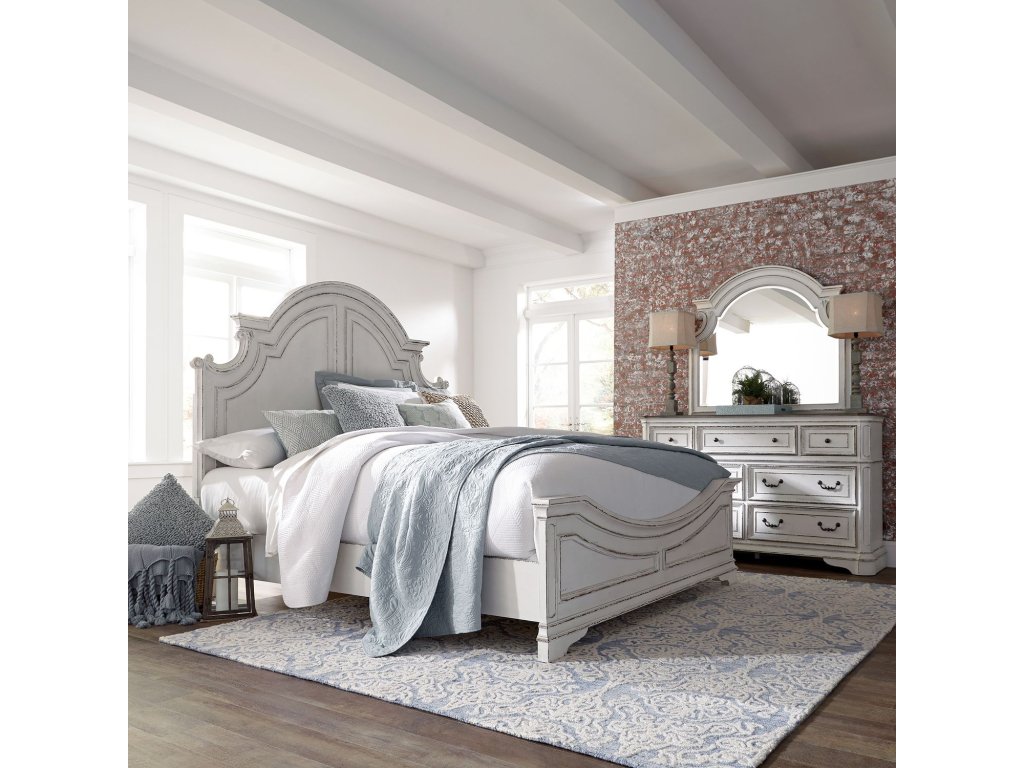 King California Panel Bed, Dresser & Mirror - main image