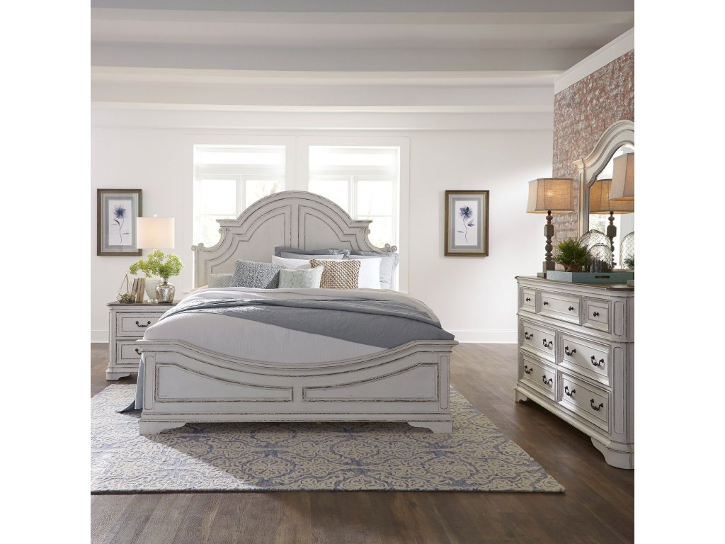 King California Panel Bed, Dresser & Mirror, Night Stand - main image