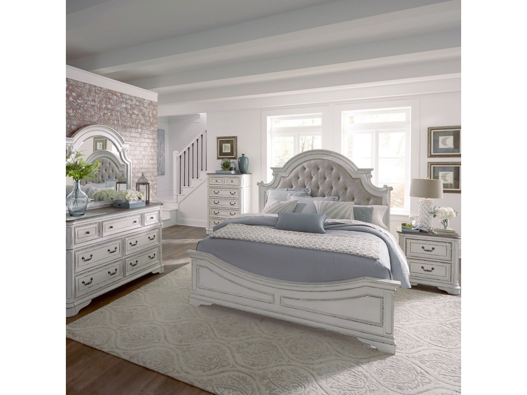 Queen Uph Bed, Dresser & Mirror, Chest, Night Stand - main image