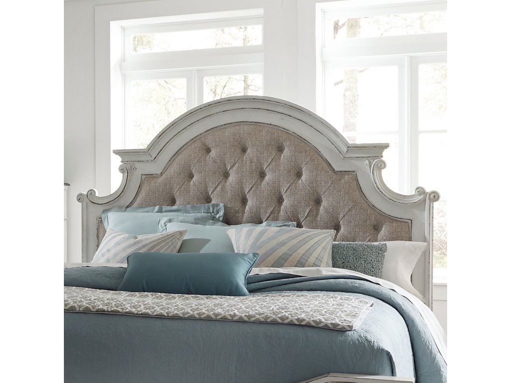 King Uph Bed, Dresser & Mirror - image 4