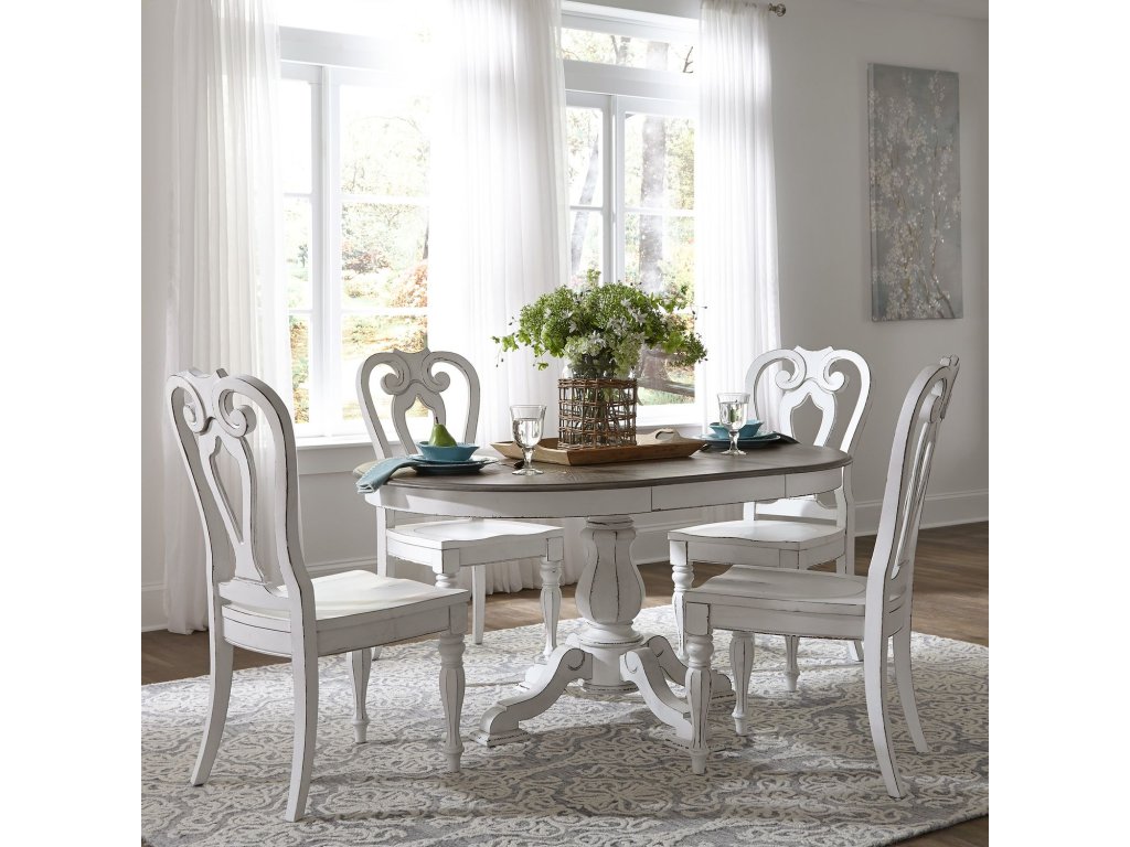 5 Piece Pedestal Table Set - main image