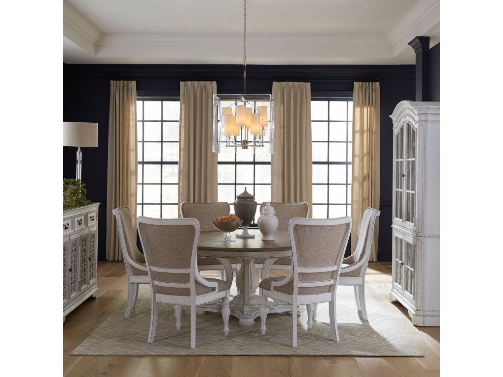 7 Piece Round Ped Table Set - main image