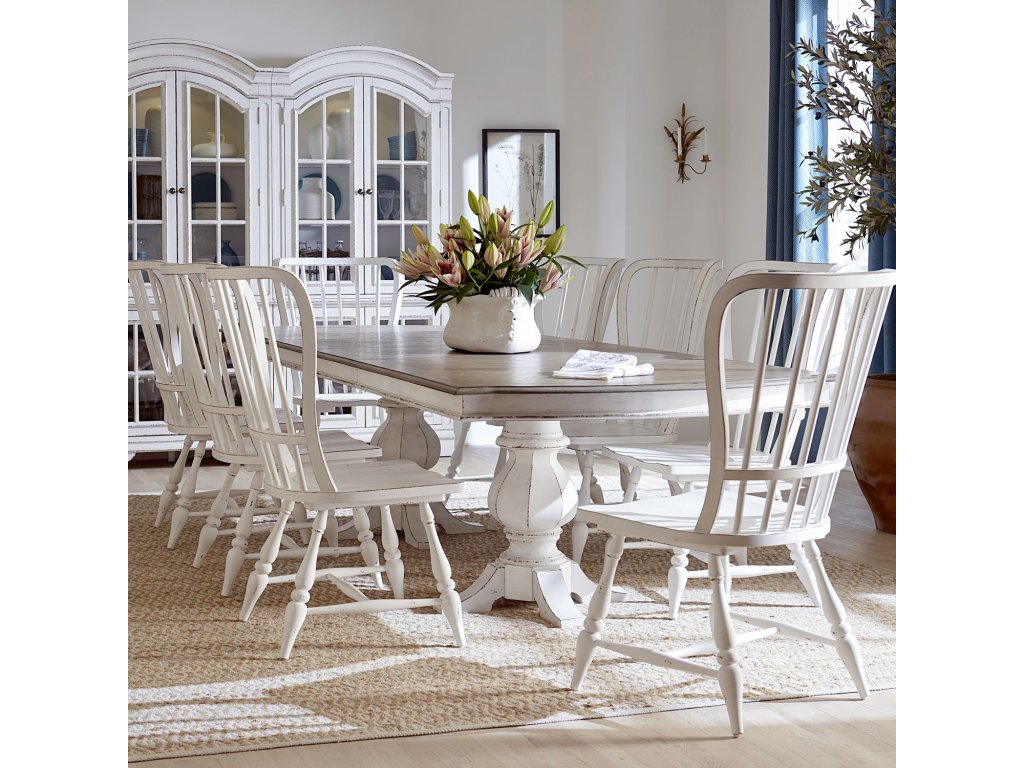 9 Piece Double Pedestal Table Set - main image