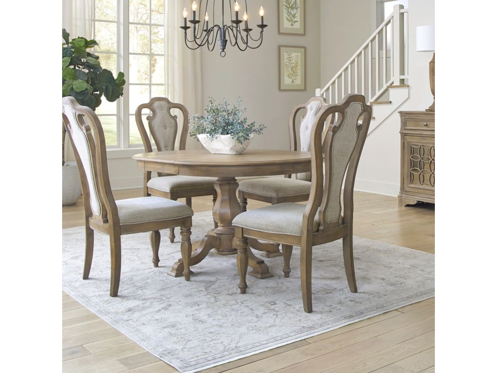 5 Piece Pedestal Table Set - main image