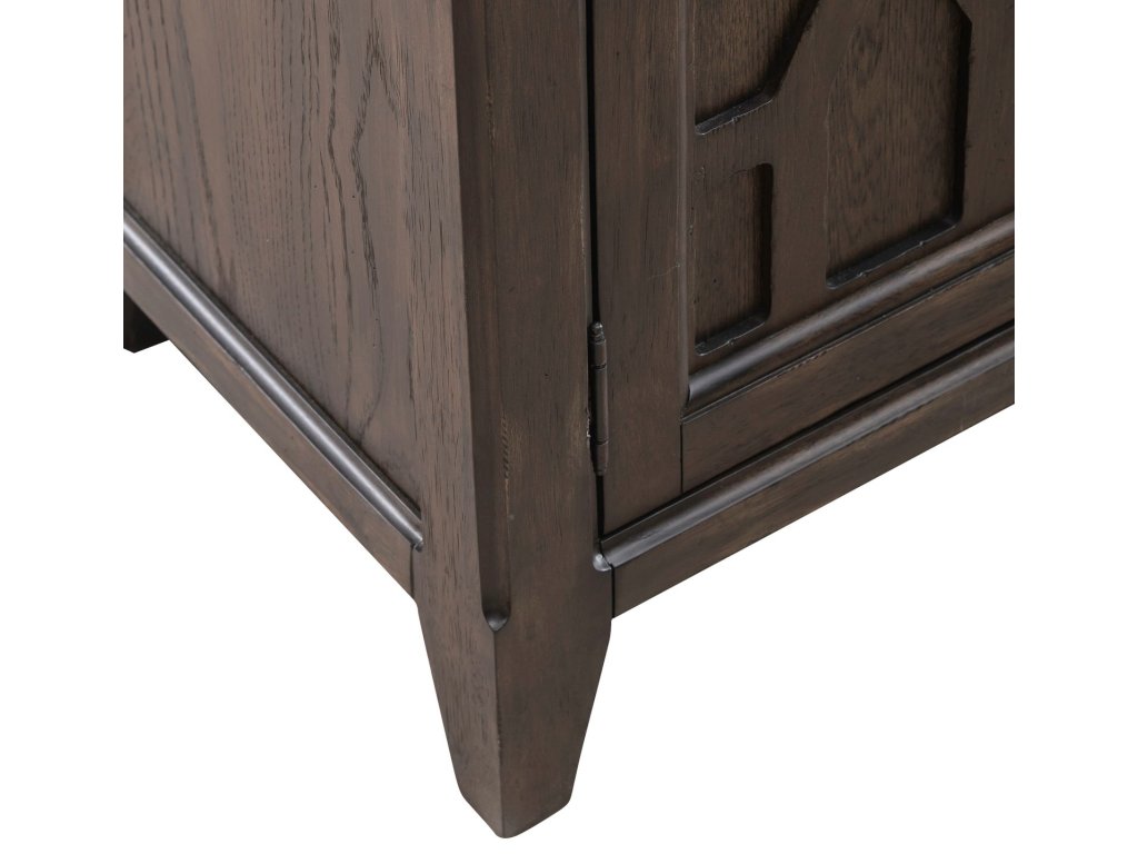 2 Door Bedside Chest w/ Charging Station - image 12
