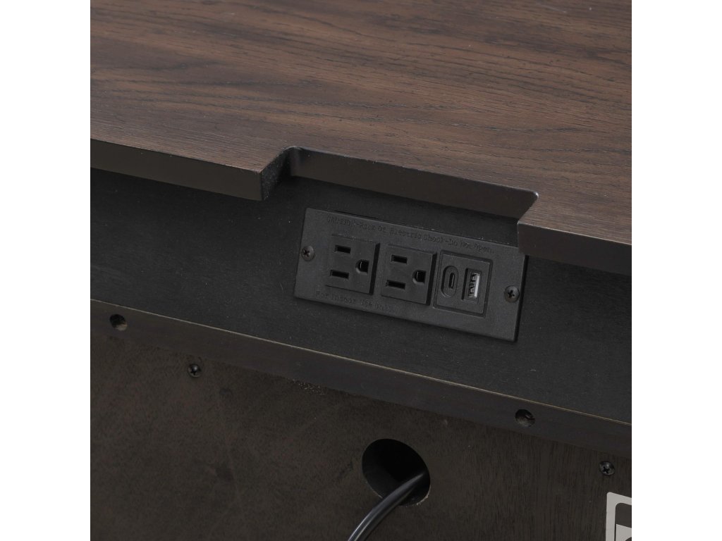 2 Door Bedside Chest w/ Charging Station - image 8