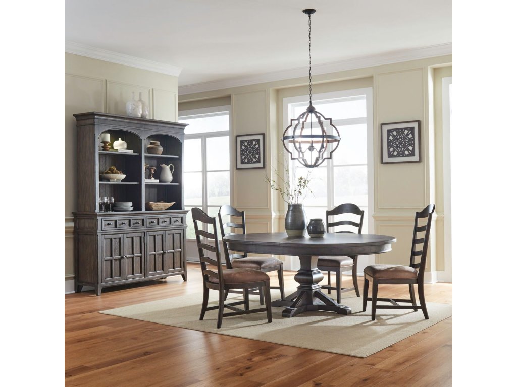 5 Piece Pedestal Table Set - main image
