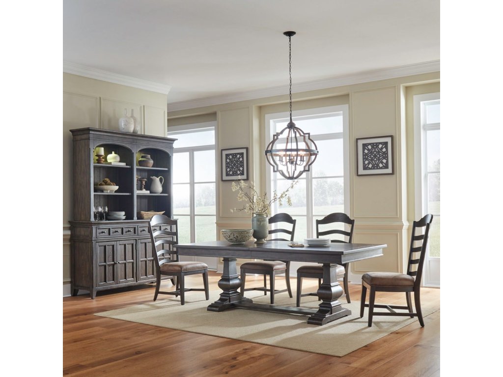 5 Piece Trestle Table Set - main image