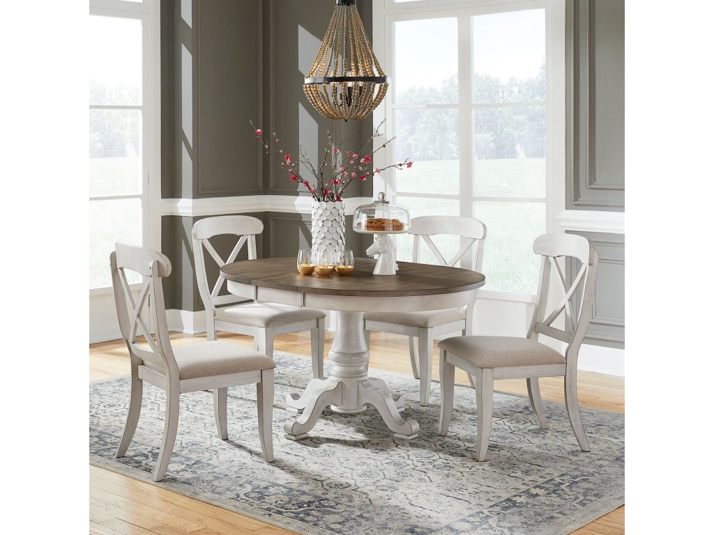 5 Piece Pedestal Table Set - main image