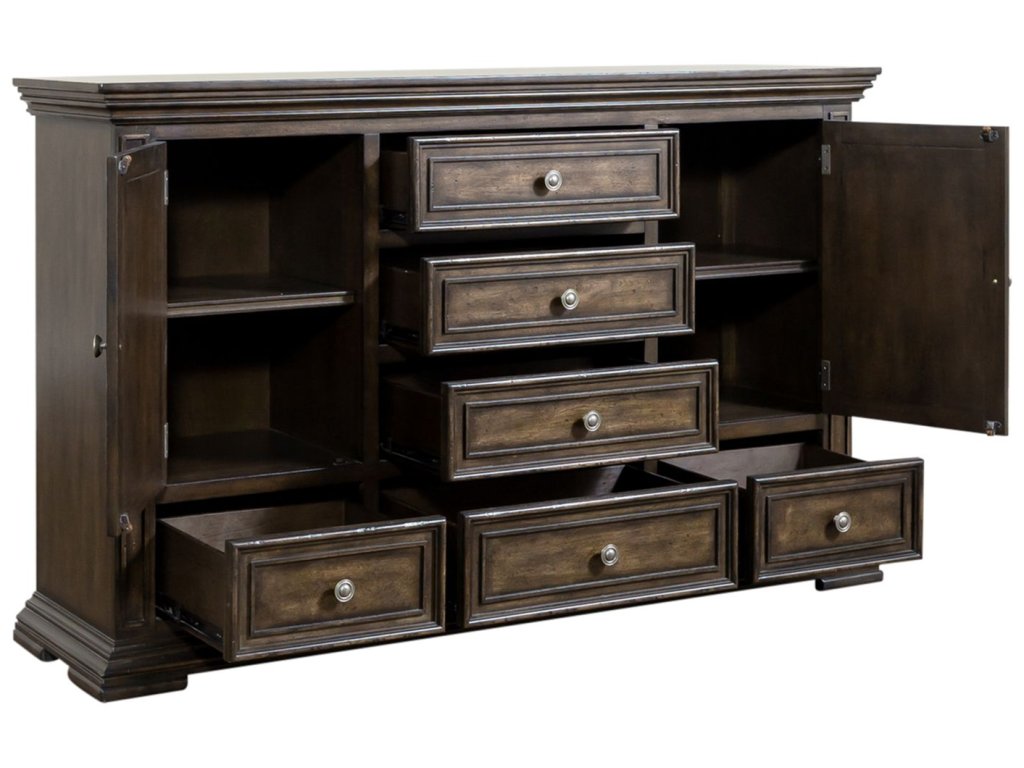 2 Door 6 Drawer Dresser - image 6