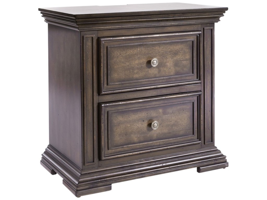 2 Drawer Night Stand w/ Charging Station - image 1