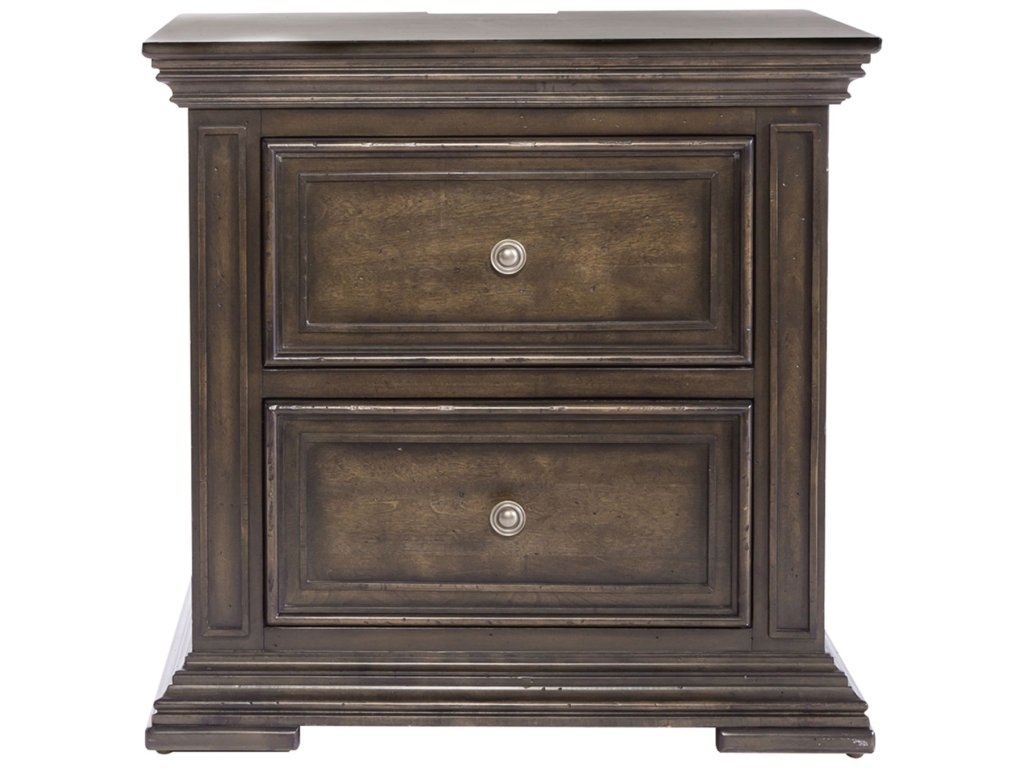 2 Drawer Night Stand w/ Charging Station - image 2