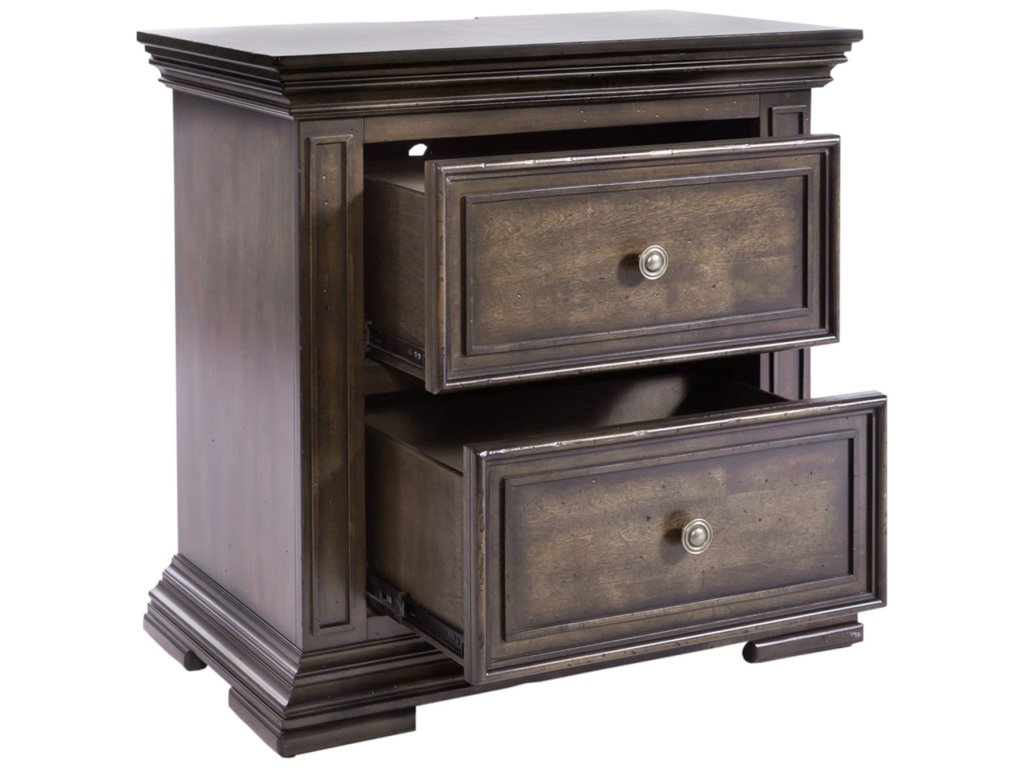 2 Drawer Night Stand w/ Charging Station - image 6