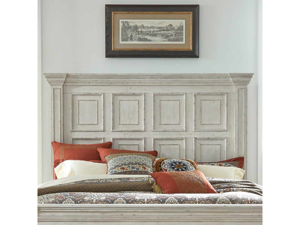King Panel Bed, Dresser & Mirror - image 1
