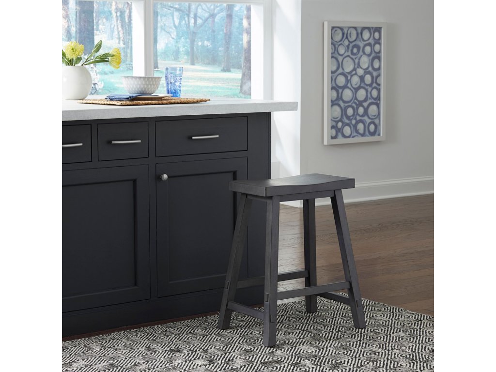 24 Inch Sawhorse Counter Stool - Slate - main image