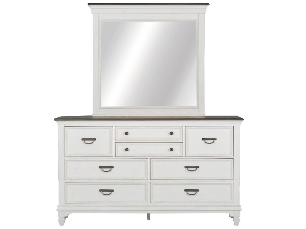 Queen Panel Bed, Dresser & Mirror, Chest - image 3