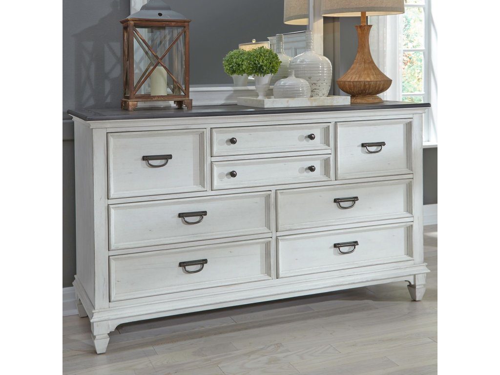 Queen Panel Bed, Dresser & Mirror - image 7