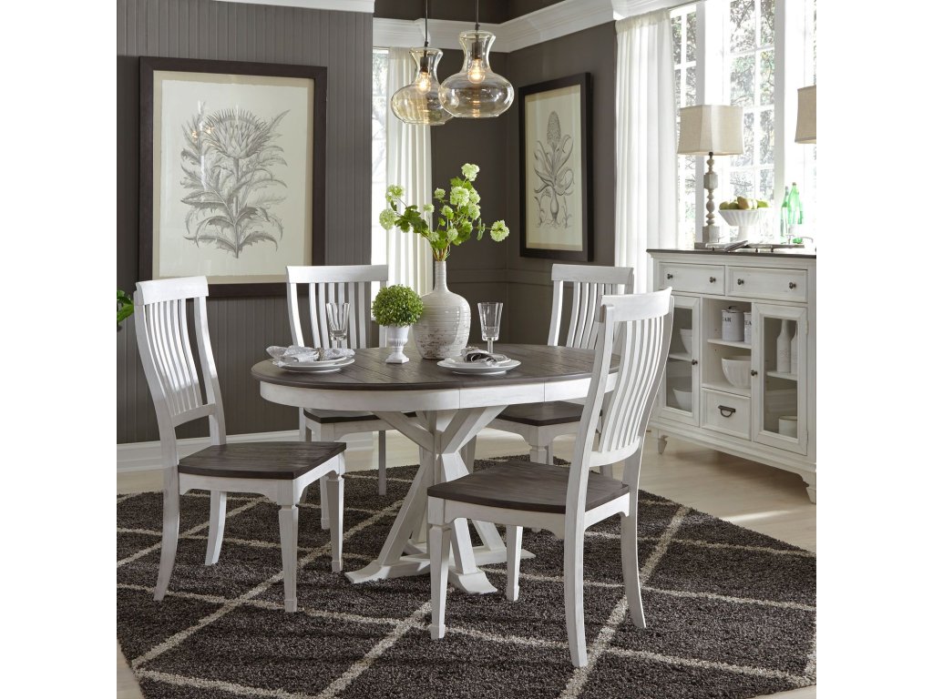 5 Piece Pedestal Table Set - main image