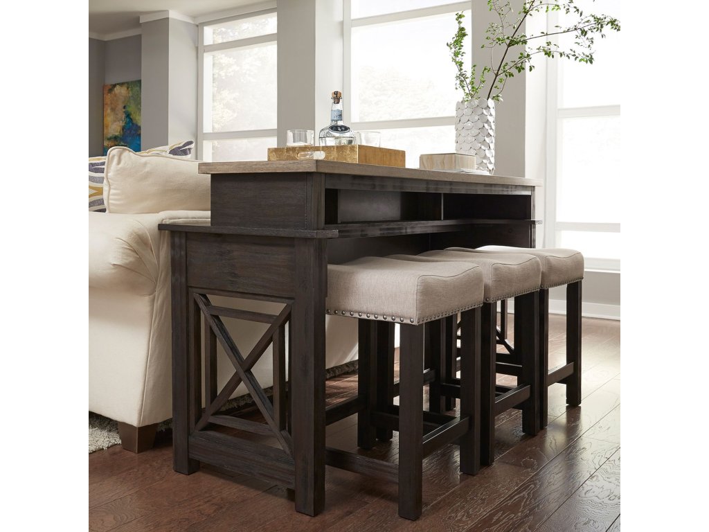 4 Piece Console Set (1-Console 3-Stools) - main image