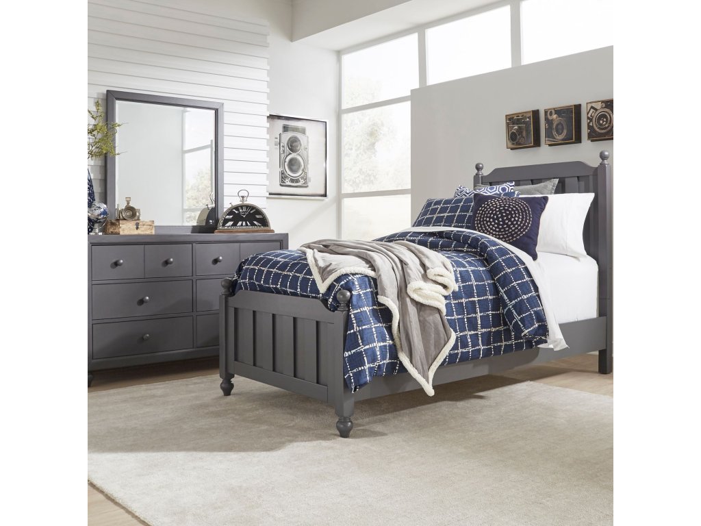 Twin Panel Bed, Dresser & Mirror - main image