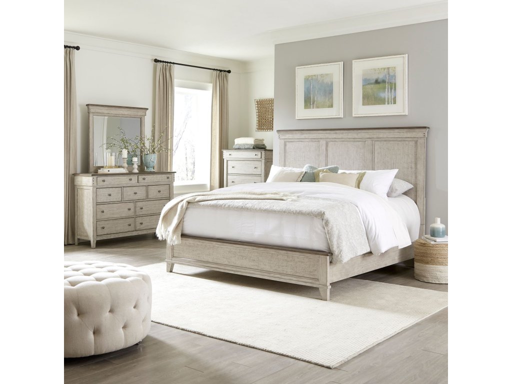 King California Panel Bed, Dresser & Mirror, Chest - main image
