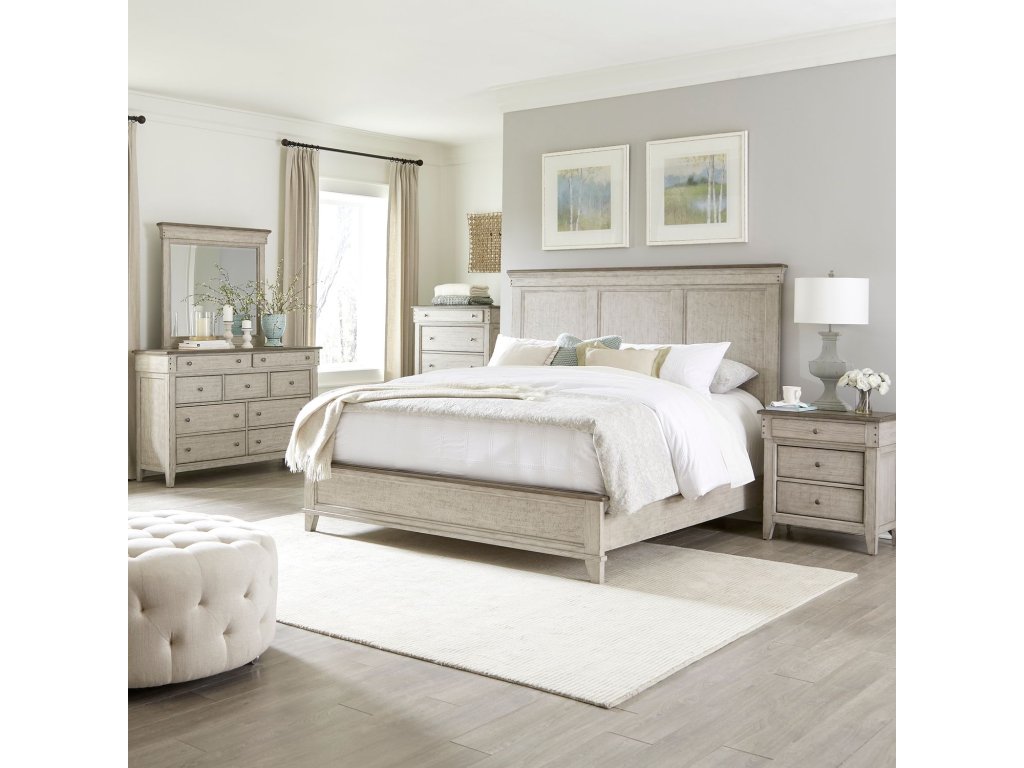King California Panel Bed, Dresser & Mirror, Chest, Night Stand - main image