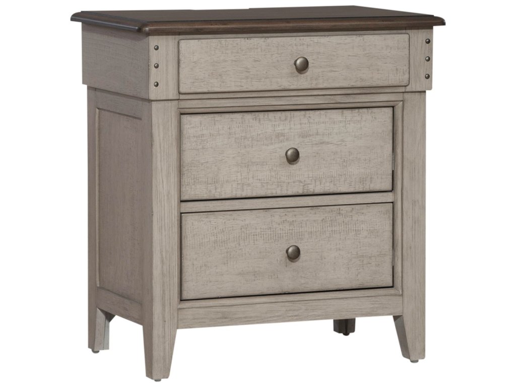 3 Drawer Night Stand w/ Charging Station - image 1