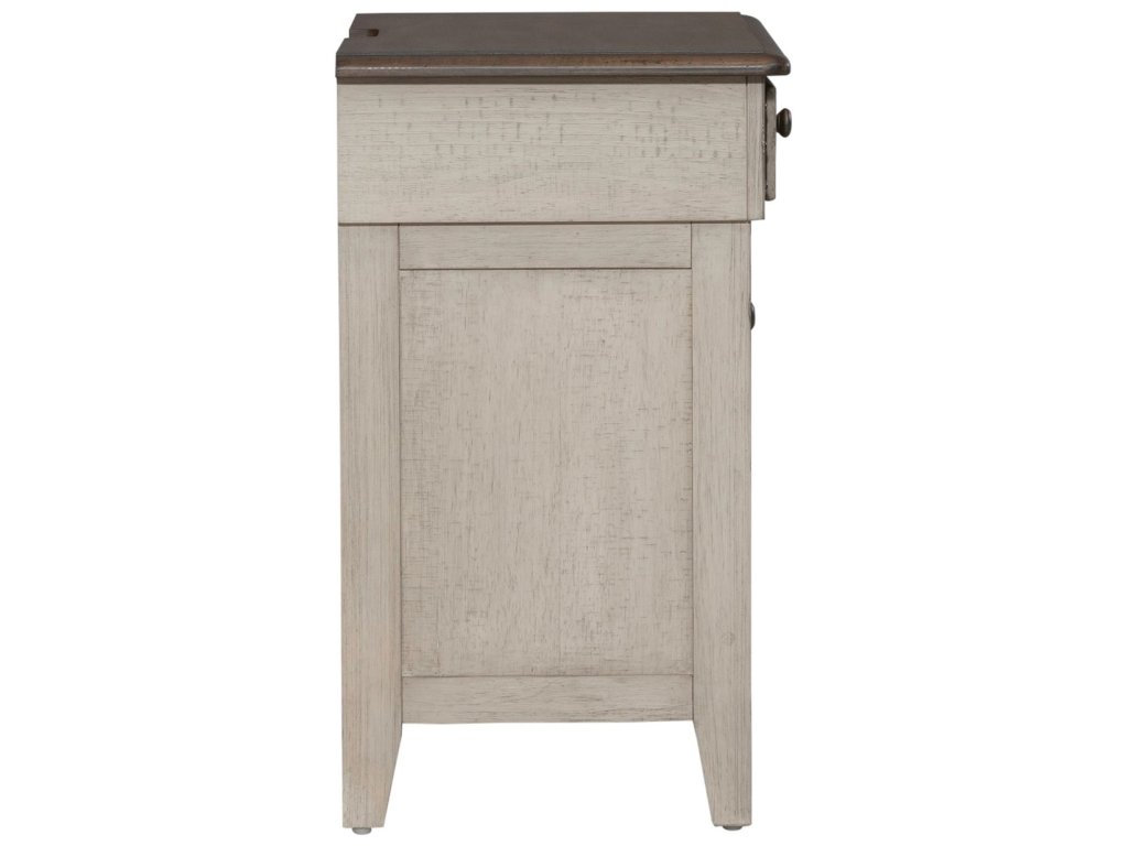 3 Drawer Night Stand w/ Charging Station - image 3